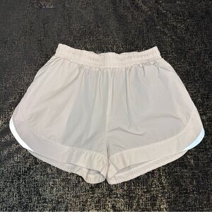 Alphalete Athletics Women Gray Stride Shorts Double Layered